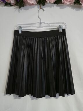 Shinestar Black Satin-Look Skirt Panel with Elastic Waistband